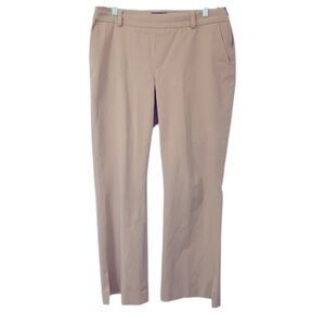 Women’s Womyn Amelia cropped khaki pants Flair leg with really cute split hem 10